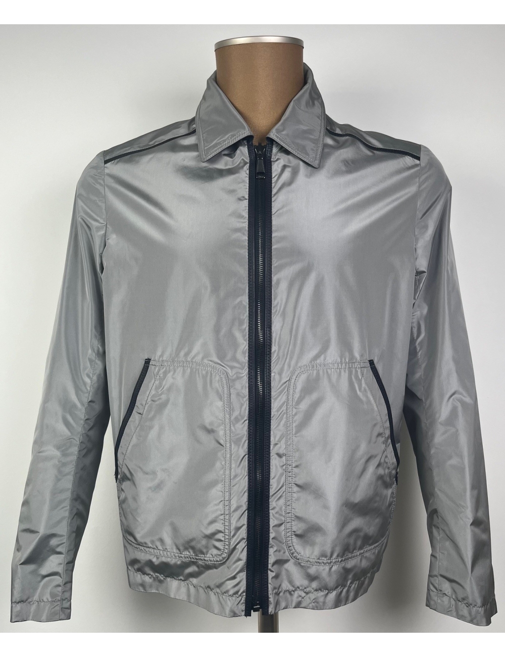 Blouson sport réversible déperlante gris et marine