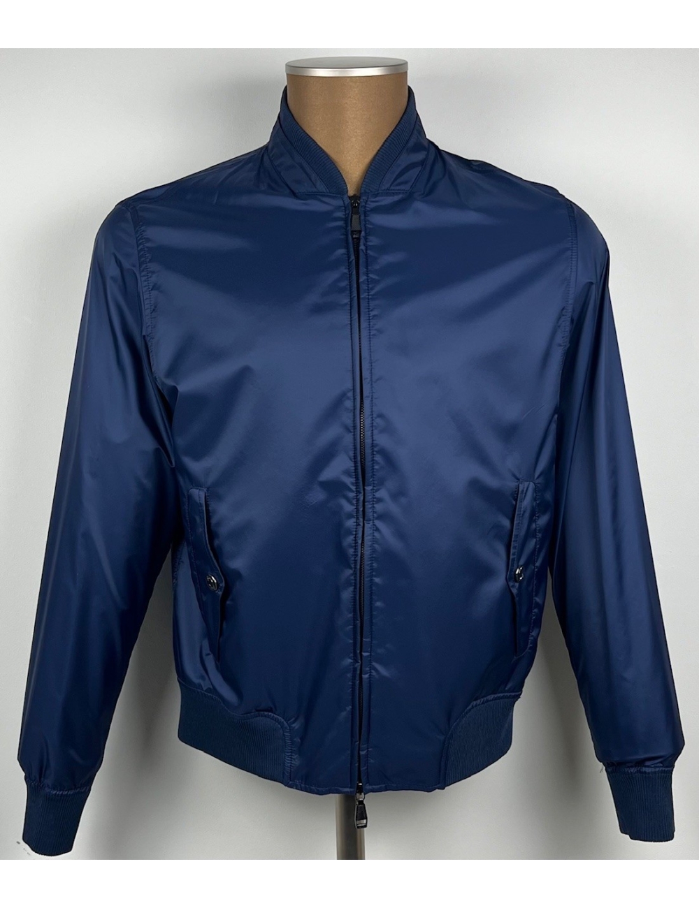 Blouson léger sport bleu royal type bomber