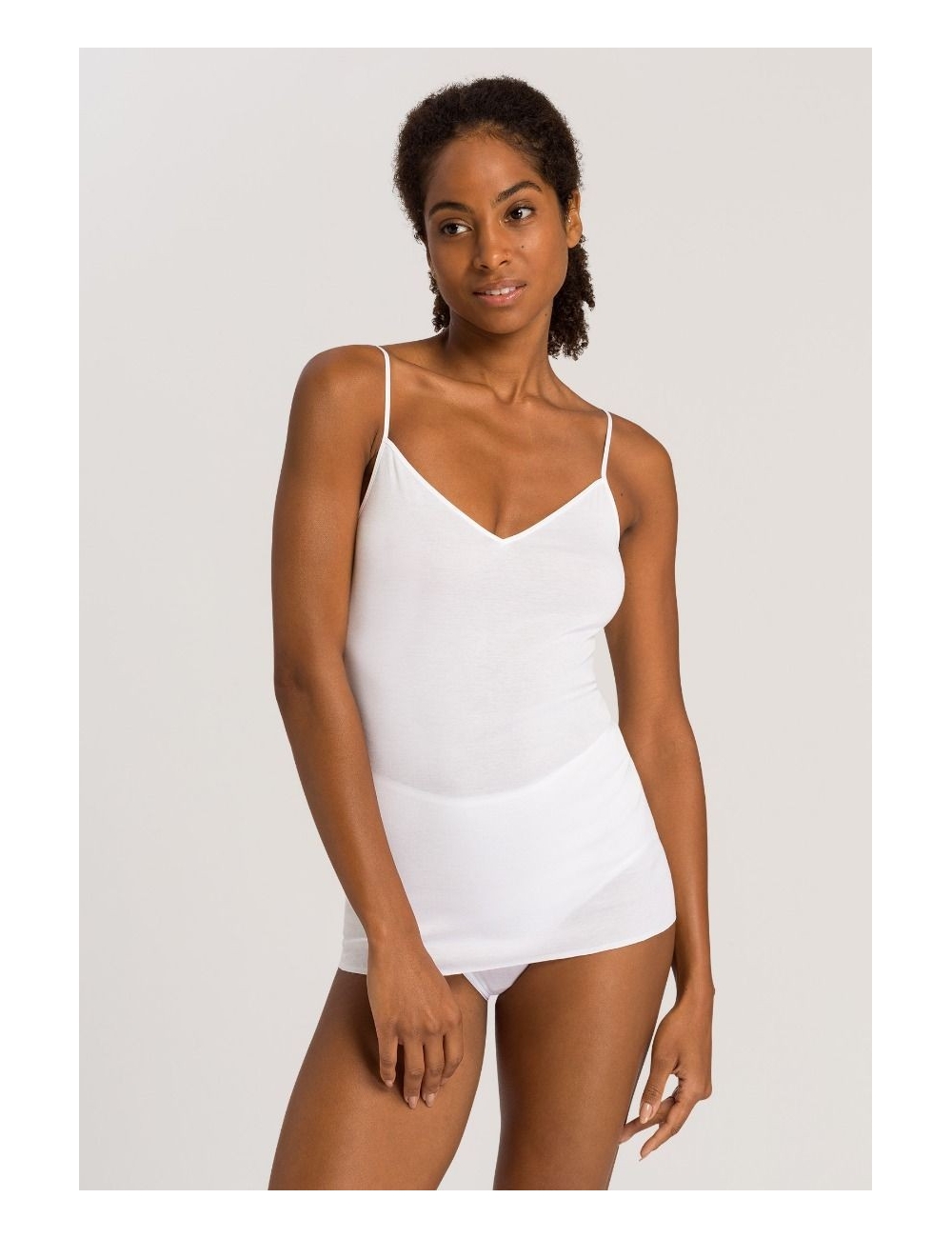 Cotton Seamless, caraco encolure V, blanc