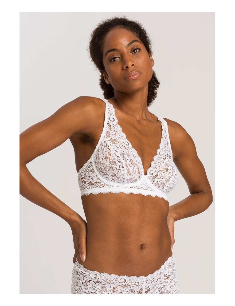 Moments, Soutien-gorge sans armature dentelle, white