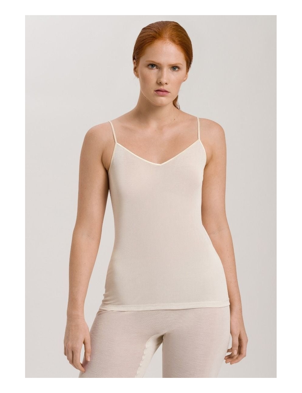 Pure Silk, Spaghetti Cami, pale cream