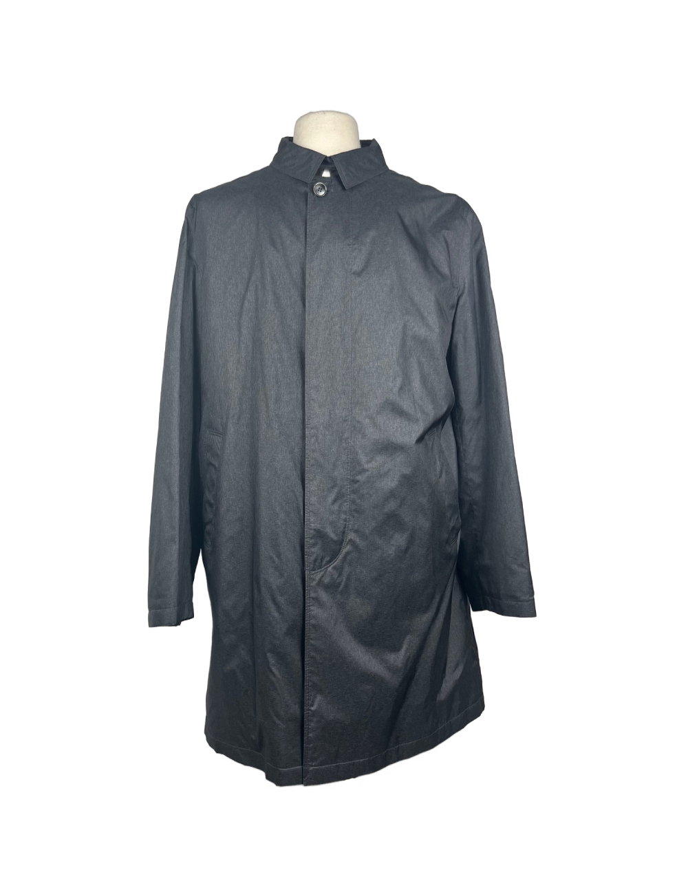 Imperméable gris, 100% polyester et intérieur 100% cachemire