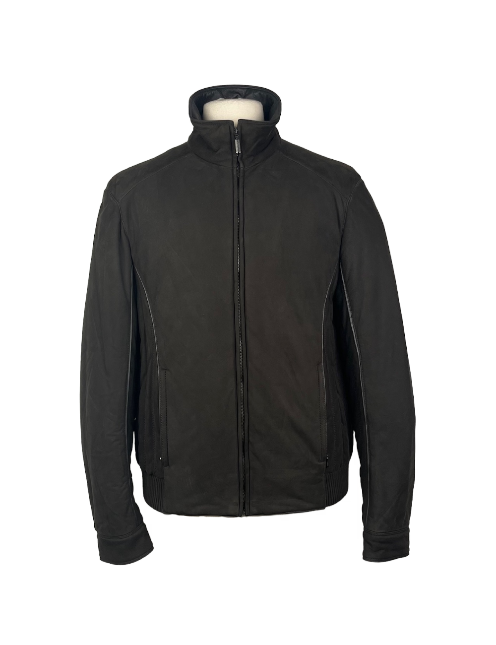 Blouson marron, cuir d’agneau