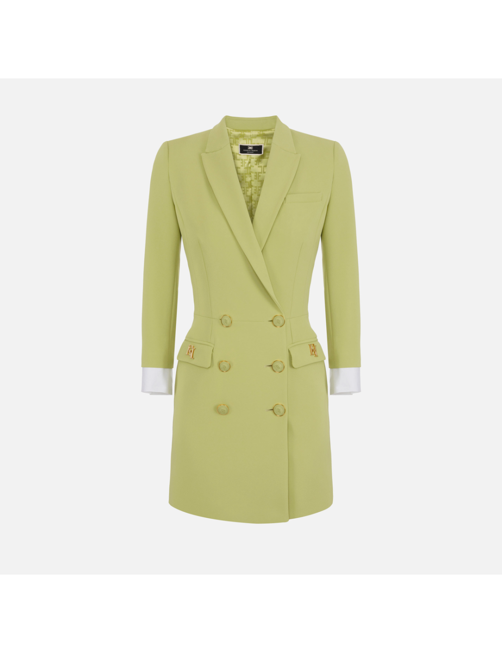 Robe-manteau en crêpe stretch, vert