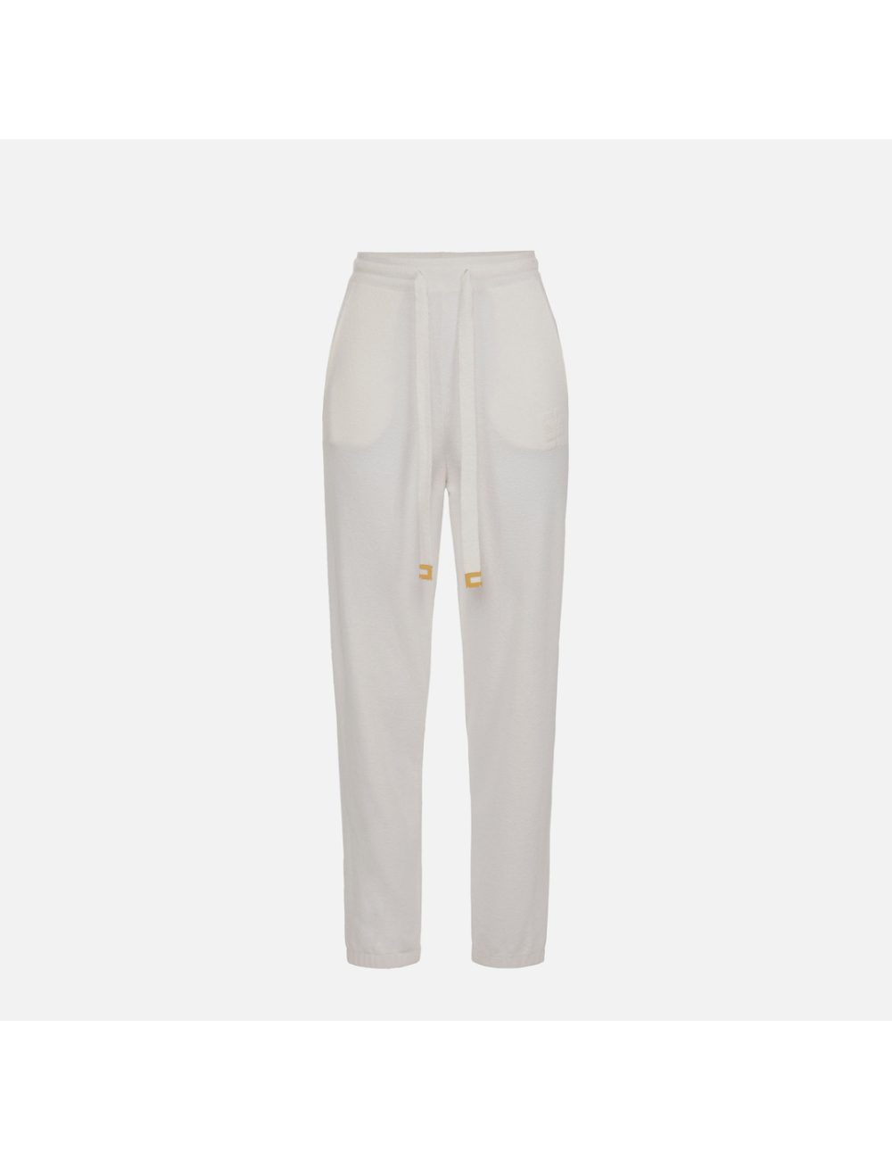 Pantalon jogger en coton, ivoire