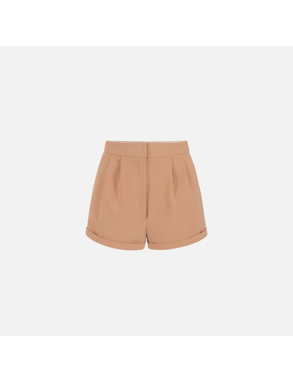 Short en crêpe avec pince, nude