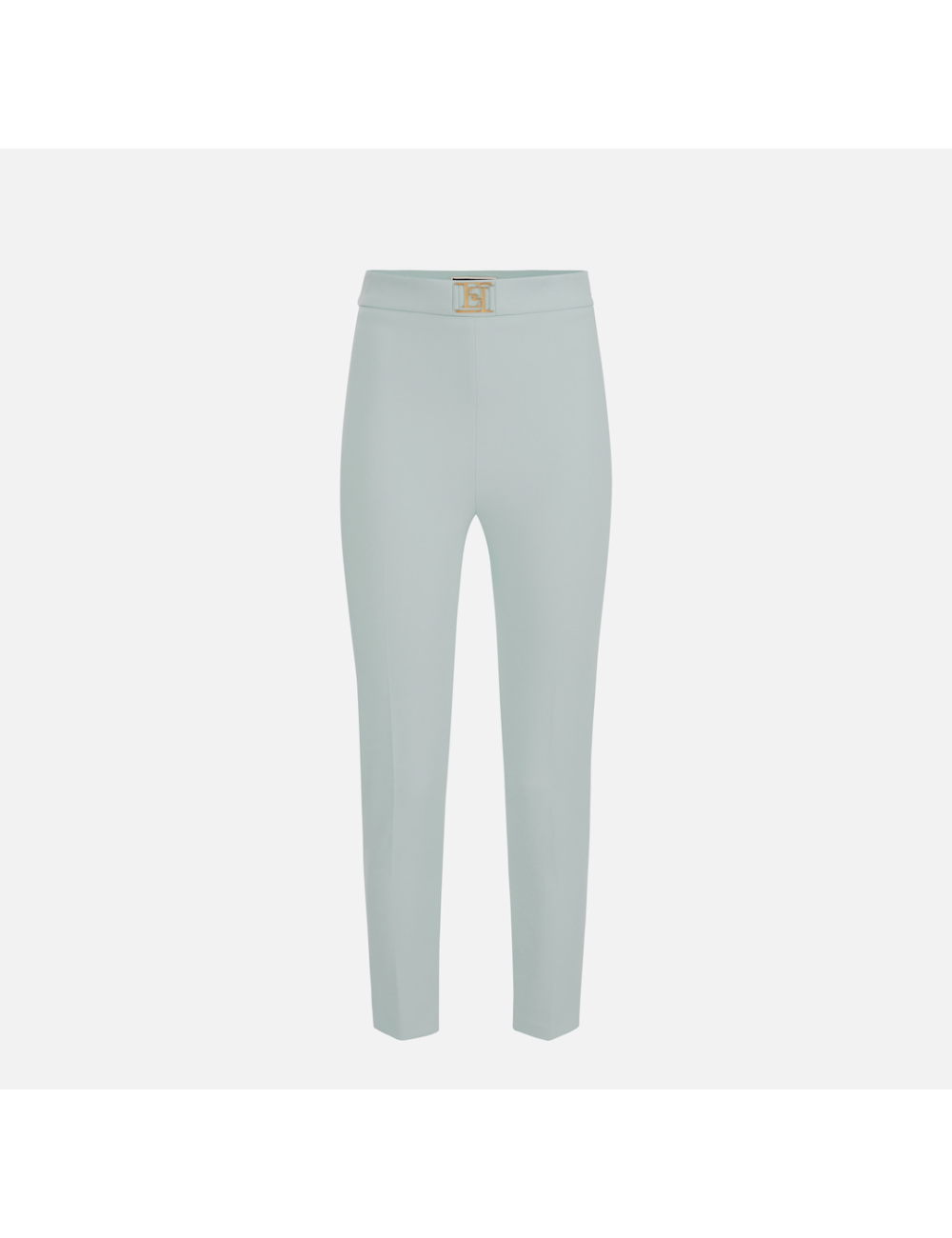 Pantalon droit en crêpe stretch, Eau