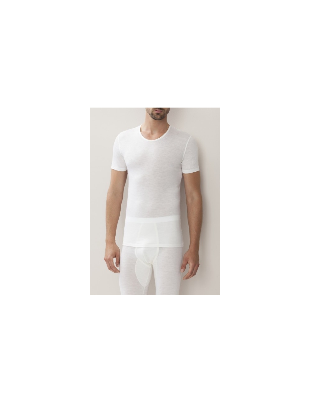 Zimmerli Tshirt 710 wool & silk. Col rond