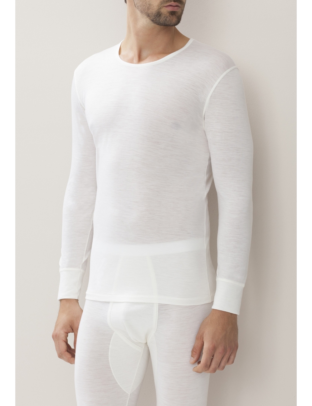 Zimmerli Tshirt 710 wool & silk. Col rond