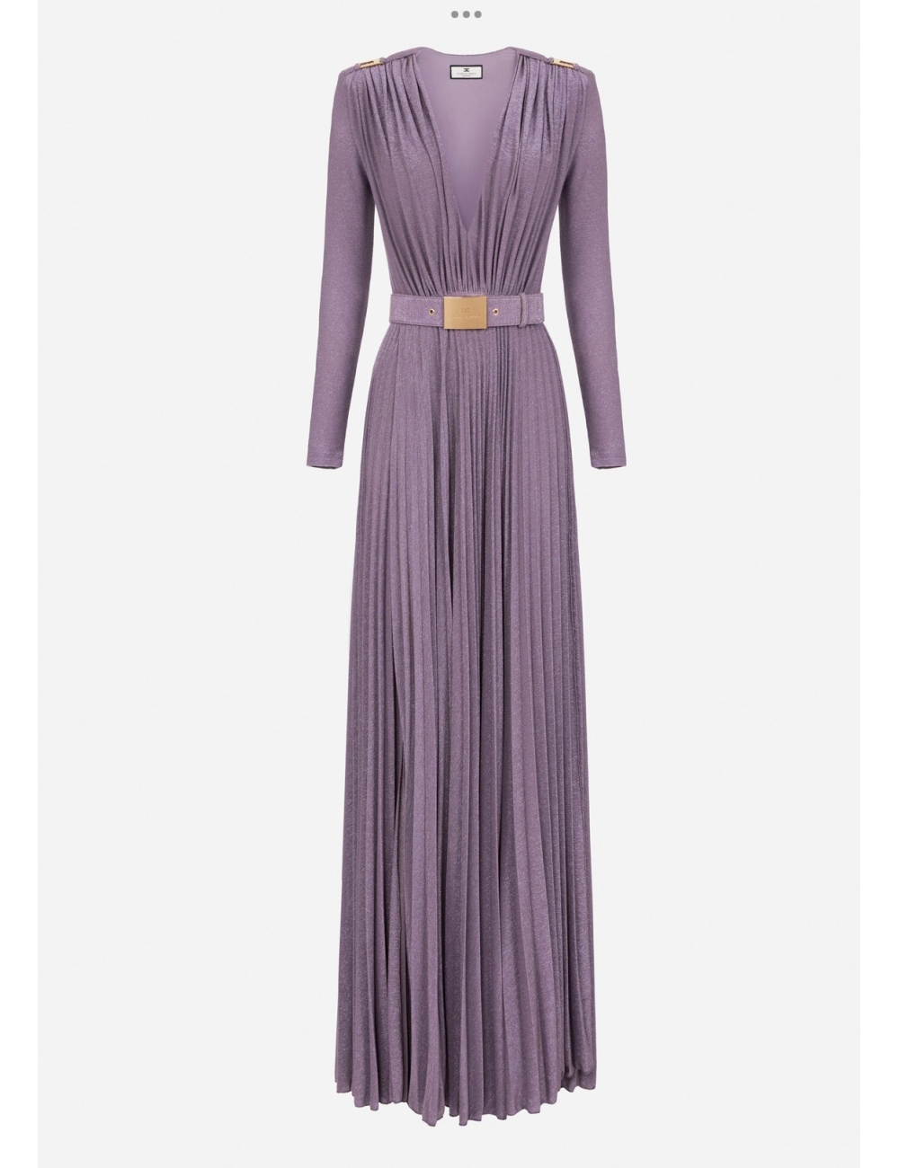 Robe red carpet en jersey lurex, violet